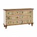 540-BEL-3323393 - Bailey Street Home - Temisfil - 60-inch 6-Drawer ChestIndian White/Hand-Painted Finish - Temisfil