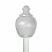 227-BEL-3370005 - Bailey Street Home - One Light Outdoor Post LanternBlack Finish with Gloss White Polycarbonate Glass -