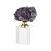 2499-BEL-3334698 - Bailey Street Home - Rockingham Meadow - 10-inch Decorative AccessoryNatural Purple Stone/Clear Crystal/Brass Finish - Rockingham Meadow