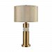 223-BEL-2747429 - Bailey Street Home - Shearwater Chase - One Light Table LampCafe Bronze Finish with Gold Faux Silk Fabric Shade - Shearwater Chase