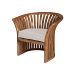 540-BEL-2670238 - Bailey Street Home - Treetops Court - 23-inch Barrel Outdoor Chair CushionCream Finish - Treetops Court