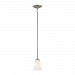 227-BEL-2090932 - Bailey Street Home - Tarporley Grove - One Light Mini PendantBrushed Nickel Finish with Etched White Glass - Tarporley Grove