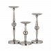 2499-BEL-3379210 - Bailey Street Home - Cliff Drive - 11.75-inch Pillar Holders (Set of 3)Silver Finish - Cliff Drive