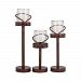 2499-BEL-3379603 - Bailey Street Home - Knowsley Town - 23.5-inch Pillar Holders (Set of 3)Clear/Montana Rustic Finish - Knowsley Town
