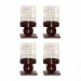 2499-BEL-3379719 - Bailey Street Home - Moses Lane - 4.75-inch Votive (Set of 4)Clear/Montana Rustic Finish - Moses Lane
