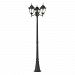 412-BEL-1804317 - Bailey Street Home - Outdoor Elements - Three Light Outdoor Post LanternCharcoal Finish with Clear Seeded Glass - Outdoor Elements