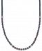 Esquire Men's Jewelry Red Tiger's Eye (6mm) Braided Leather 30" Necklace in Sterling Silver, Created for Macy's (Also Available in Onyx and Manufactured Turquoise)