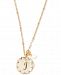 lonna & lilly Gold-Tone Crystal & Initial Pendant Necklace