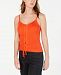 Hooked Up by Iot Juniors' Lace-Up Ribbed Sweater Tank Top