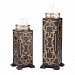 281-BEL-1782934 - Bailey Street Home - Gatsby Candle Holders - Set of 2Black/Gold Finish -