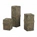 281-BEL-1098592 - Bailey Street Home - 9-inch Rop Wrapped Candleholder (Set of 3)Trinidad Finish -