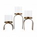 579-BEL-2246955 - Bailey Street Home - 5.1-inch Arch Candleholder (Set of 3)Antique Brass/Clear Finish -