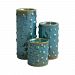 2499-BEL-3378513 - Bailey Street Home - Tenby Ridings - 11.75-inch Pillar Holders (Set of 3)Cyan Waters Finish - Tenby Ridings