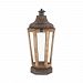 2499-BEL-3380127 - Bailey Street Home - Third Quadrant - 24.25-inch Candle LanternAntique Zinc/Clear/Roast Finish - Third Quadrant