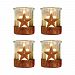 2499-BEL-3385495 - Bailey Street Home - Cyprus Parc - 3.5-Inch Votive (Set of 4)Clear/Montana Rustic Finish - Cyprus Parc