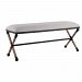 23528 - Uttermost - Firth - 47.5 inch Bench Rustic Iron/Neutral Oatmeal Finish - Firth