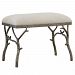23544 - Uttermost - Lismore - 24 inch Small Fabric Bench Textured Antique Silver/Off-White Polyester Fabric Finish - Lismore
