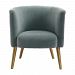 23480 - Uttermost - Haider - 31 Inch Accent Chair Slate Blue Velvet/Antique Brass Finish - Haider