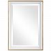 09627 - Uttermost - Gema - 34 Inch Large Mirror Gloss White/Gold Leaf Finish - Gema