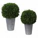 60176 - Uttermost - Cypress Globes - 14 inch Topiary (Set of 2) Terracotta/Aged Dark Gray Finish - Cypress Globes