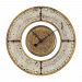 06453 - Uttermost - Ezekiel - 30.38 Inch Wall Clock Weathered/Distressed Aged Ivory/Golden Brown Finish - Ezekiel