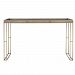 25377 - Uttermost - Cardew - 54 inch Console Table Charcoal Gray Faux Shagreen/Plated Brushed Brass Finish - Cardew