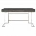 25380 - Uttermost - Claude - 56 inch Modern Desk Smoke Gray/Light Gray Wash/Plated Brushed Nickel Finish - Claude
