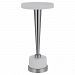 24956 - Uttermost - Masika - 22.5 inch Drink Table White Marble/Brushed Nickel Plated Stainless Steel Finish - Masika