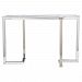 24937 - Uttermost - Locke - 50.75 inch Modern Console Table Polished Nickel/Polished Gold Finish with Clear Tempered Glass - Locke