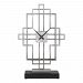 06455 - Uttermost - Vanini - 23.38 Inch Tabletop Clock Antique Silver/Matte Black Finish - Vanini