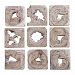 04177 - Uttermost - Bahati - 16 Inch Wall Art (Set of 9) White Washed Ivory/Brown Finish - Bahati