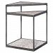 25070 - Uttermost - Terra - 22 inch Modern Accent Table Gray/Taupe/Rose/Gunmetal Steel Finish - Terra