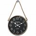 06428 - Uttermost - Bartram - 41 Inch Wall Clock Antiqued Aged Ivory/Rust/Distressed Matte Black Finish - Bartram