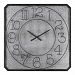 06436 - Uttermost - Dominic - 36 Inch Square Clock Galvanized Finish - Dominic
