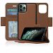 Navor Detachable Magnetic Wallet Case Compatible for iPhone 11 Pro [5.8 inch] [Vajio Series] - Brown