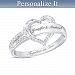 Together As One Women's Heart-Shaped Personalized Diamond Ring