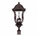 KP-5-308-40 - Savoy House - Monticello - Four Light Post Lantern Walnut Patina Finish with Clear Watered Glass - Monticello