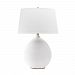 L1361-WH - Hudson Valley Lighting - Denali - One Light Table Lamp White Finish with White Belgian Linen Shade - Denali