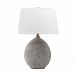 L1361-GRY - Hudson Valley Lighting - Denali - One Light Table Lamp Gray Finish with White Belgian Linen Shade - Denali
