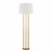 L1465-CS/AGB - Hudson Valley Lighting - Coram - One Light Floor Lamp Aged Brass/Cream Finish with White Linen Shade - Coram