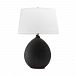 L1361-BK - Hudson Valley Lighting - Denali - One Light Table Lamp Black Finish with White Belgian Linen Shade - Denali