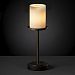 CNDL-8799-14-CREM-MBLK-120E-LED-9W - Justice Design - Dakota - One Light Tall Table Lamp CREM: Cream Shade Matte Black FinishCylinder/Melted Rim Shade - Candle Aria-Dakota