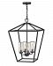 2567MB - Hinkley Lighting - Alford Place - Four Light Outdoor Medium Hanging Lantern Museum Black Finish with Clear Seedy Glass - Alford Place