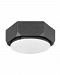 4581BGR - Hinkley Lighting - Hex - Two Light Small Flush Mount Brushed Graphite Finish with Etched Opal Glass - Hex