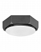 4583BGR - Hinkley Lighting - Hex - Three Light Medium Flush Mount Brushed Graphite Finish with Etched Opal Glass - Hex