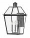 2774BLB - Hinkley Lighting - Nouvelle - Three Light Outdoor Medium Wall Lantern Blackened Brass/Black Finish with Clear Glass - Nouvelle