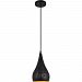 LDPD3002 - Living District - Clio - 11 Inch One Light PendantMatte Black Finish with Matte Black/Gold Leaf Shade - Clio