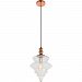 LDPD2101 - Living District - Topper - 16.6 Inch One Light PendantCopper Finish with Clear Glass - Topper