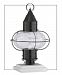 1510-BL-CL - Norwell Lighting - Classic Onion - One Light Large Outdoor Post Mount Black Finish with Clear Glass - Classic Onion