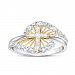 Light Of Faith Women's Religious White Topaz Ring